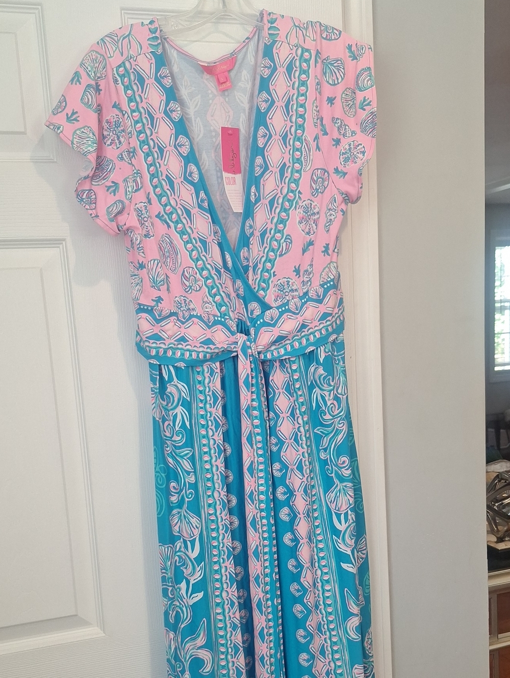 NWT Lilly Pulitzer Esmarella Water Ya Maxi Dress Sz L - Picture 5 of 7